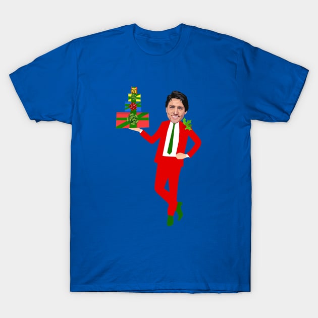 christmas justin trudeau T-Shirt by gossiprag